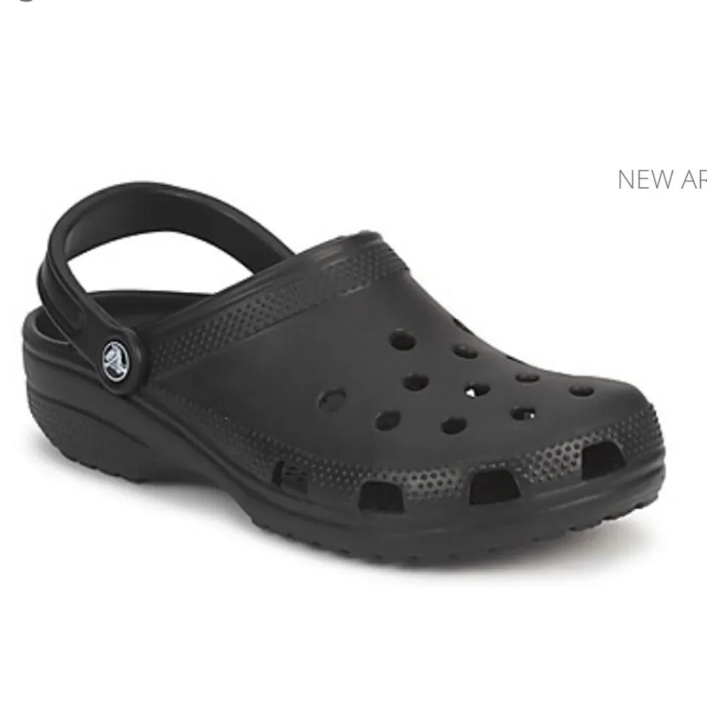 Crocs Kids Black Classic Pull On Back Straps Clog Size C9